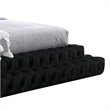Pemberly Row Queen Platform Bed with Oversized Tufted Headboard in Black