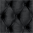 Pemberly Row Queen Platform Bed with Oversized Tufted Headboard in Black