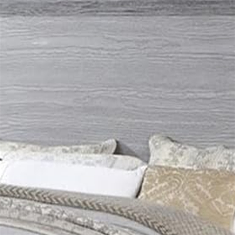 Pemberly Row Queen Bed with LED Headboard and Metal Bracket Legs in Gray