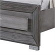 Pemberly Row Queen Bed with LED Headboard and Metal Bracket Legs in Gray