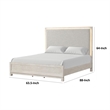 Pemberly Row Queen Bed with LED Headboard in Weathered Gray Rubberwood