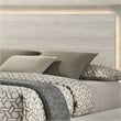 Pemberly Row King Bed with LED Headboard in White Wash and Stone Gray