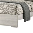 Pemberly Row King Bed with LED Headboard in White Wash and Stone Gray
