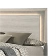 Pemberly Row King Bed with LED Headboard in White Wash and Stone Gray