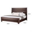 Pemberly Row King Bed with Paneled Headboard & Beveled Fronts in Espresso Brown