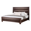 Pemberly Row Queen Bed with Paneled Headboard & Beveled Fronts in Espresso Brown