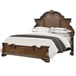 Pemberly Row Queen Bed with Bombay Headboard and Corbels in Dark Brown