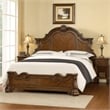 Pemberly Row Queen Bed with Bombay Headboard and Corbels in Dark Brown