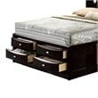 Pemberly Row Queen Bed with Bookcase Headboard and Storage Drawers in Black