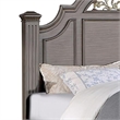 Pemberly Row California King Bed with Carved Floral Arched Headboard in Gray