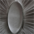 Pemberly Row California King Bed with Gray Pleated Velvet in Silver