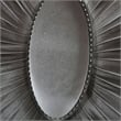 Pemberly Row King Bed with Gray Pleated Velvet Upholstery in Silver