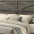 Pemberly Row King Bed with Chevron Panel Headboard in Rustic Gray