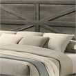 Pemberly Row King Bed with Chevron Panel Headboard in Rustic Gray