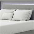 Pemberly Row California King Bed with LED Panel Headboard in Metallic Gray