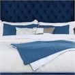 Pemberly Row King Bed with Wingback Headboard in Navy Blue Velvet