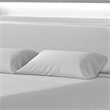 Pemberly Row Queen Bed with LED Bookcase Headboard in Champagne Silver