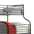 Pemberly Row Triple Bunk Bed Twin over Full over Queen in Black Metal