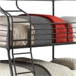 Pemberly Row Triple Bunk Bed Twin over Full over Queen in Black Metal
