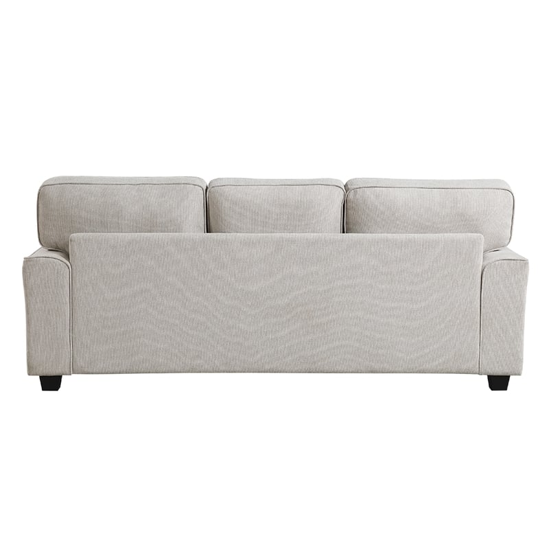 Pemberly Row 92 Inch Sofa with Nailhead Trim and 4 Pillows in Sand Brown
