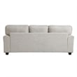 Pemberly Row 92 Inch Sofa with Nailhead Trim and 4 Pillows in Sand Brown