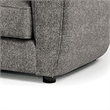 Pemberly Row Tuxedo Sofa Chair in Charcoal Gray Boucle with Metallic Tones
