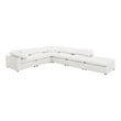 Pemberly Row 6 Piece Modular Sectional Sofa in Ivory White Boucle