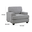 Pemberly Row Accent Armchair with Nailhead Trim in Gray Chenille