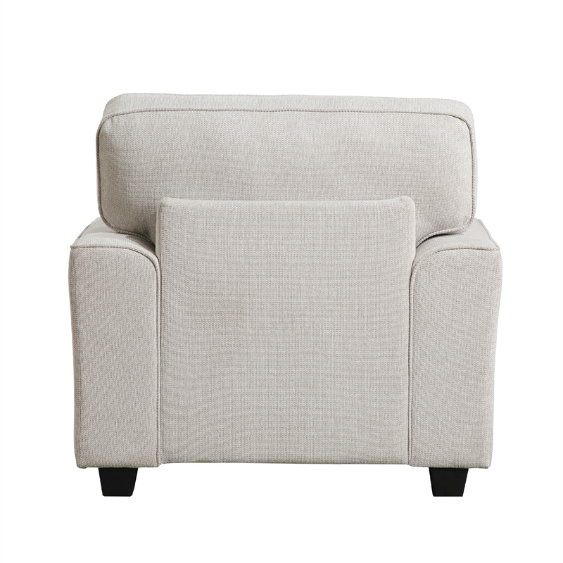 Pemberly Row Accent Armchair with Nailhead Trim in Sand Brown Chenille