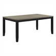 Pemberly Row 71 Inch Rectangular Dining Table in Gray Oak with Black Legs