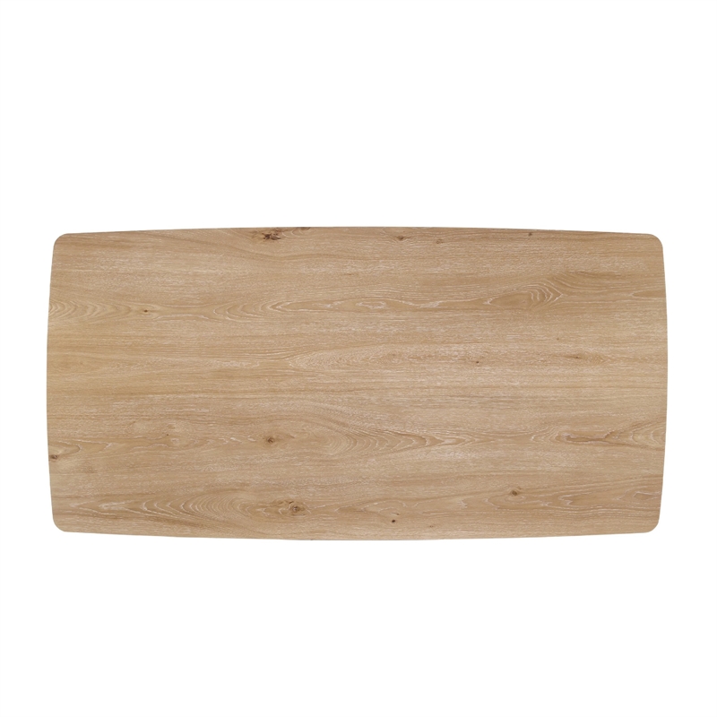 Pemberly Row 79 Inch Dining Table with Rounded Edges in Powder Brown