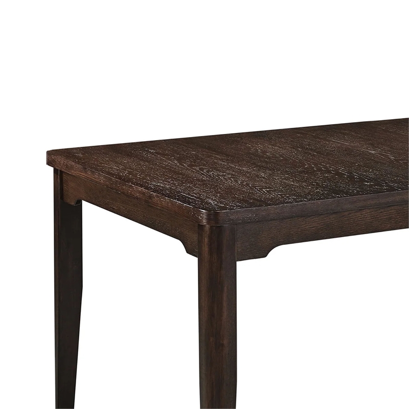 Pemberly Row 72 Inch Rectangular Dining Table with Tapered Legs in Oak Brown