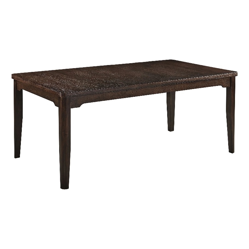 Pemberly Row 72 Inch Rectangular Dining Table with Tapered Legs in Oak Brown