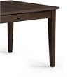 Pemberly Row 66 Inch Dining Table with Lift Top Storage and Drawers in Brown
