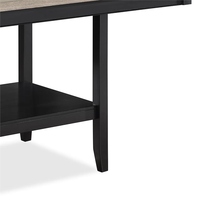 Pemberly Row 48 Inch Counter Height Dining Table with Lazy Susan in Gray