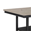 Pemberly Row 48 Inch Counter Height Dining Table with Lazy Susan in Gray