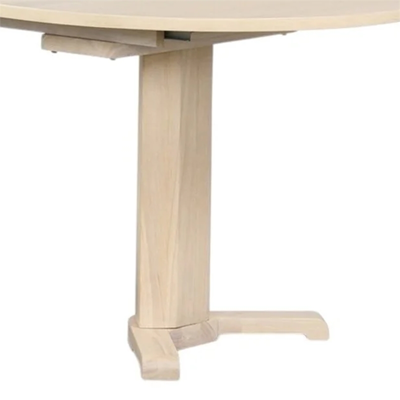 Pemberly Row Extendable Oval Dining Table with Pedestal Base in White Oak