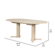 Pemberly Row Extendable Oval Dining Table with Pedestal Base in White Oak