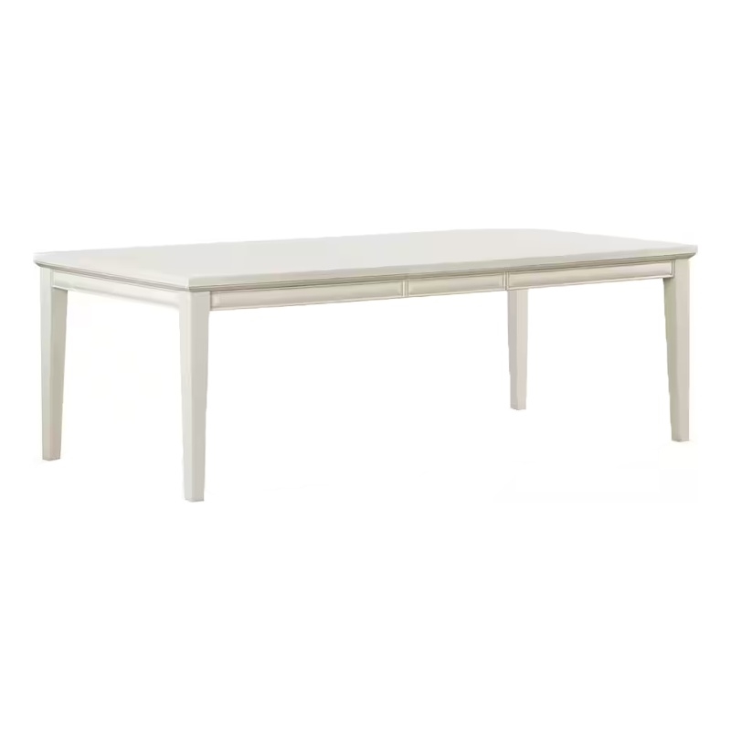 Pemberly Row 90 Inch Rectangular Dining Table in White Oak Solid Poplar