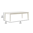 Pemberly Row 90 Inch Rectangular Dining Table in White Oak Solid Poplar