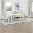 Pemberly Row 90 Inch Rectangular Dining Table in White Oak Solid Poplar