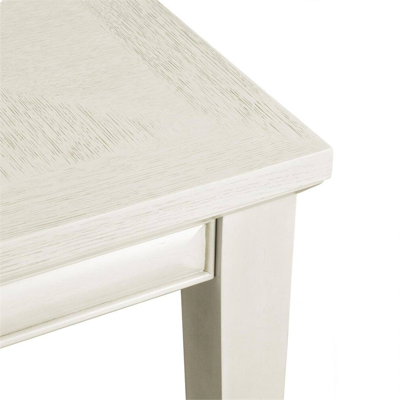 Pemberly Row 90 Inch Rectangular Dining Table in White Oak Solid Poplar