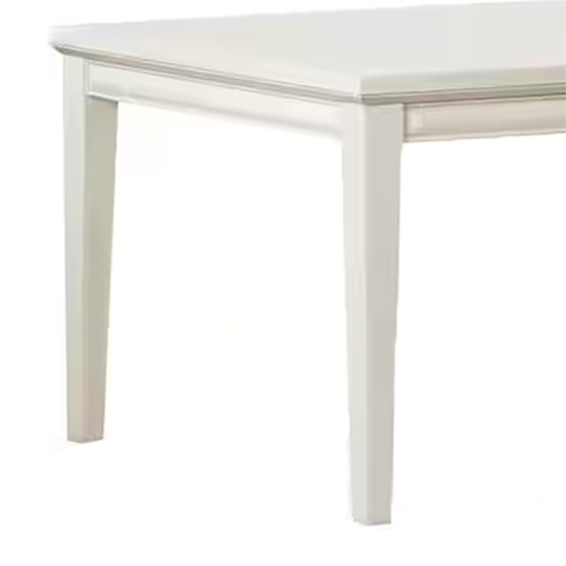 Pemberly Row 90 Inch Rectangular Dining Table in White Oak Solid Poplar