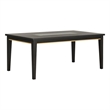 Pemberly Row 72 Inch Dining Table with Glass Top in Espresso Brown