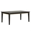 Pemberly Row 72 Inch Dining Table with Glass Top in Espresso Brown