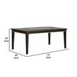 Pemberly Row 72 Inch Dining Table with Glass Top in Espresso Brown