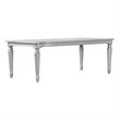 Pemberly Row 84 Inch Dining Table with Turned Legs in Silver