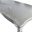 Pemberly Row 84 Inch Dining Table with Turned Legs in Silver