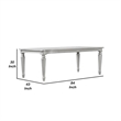 Pemberly Row 84 Inch Dining Table with Turned Legs in Silver