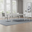 Pemberly Row 84 Inch Dining Table with Turned Legs in Silver